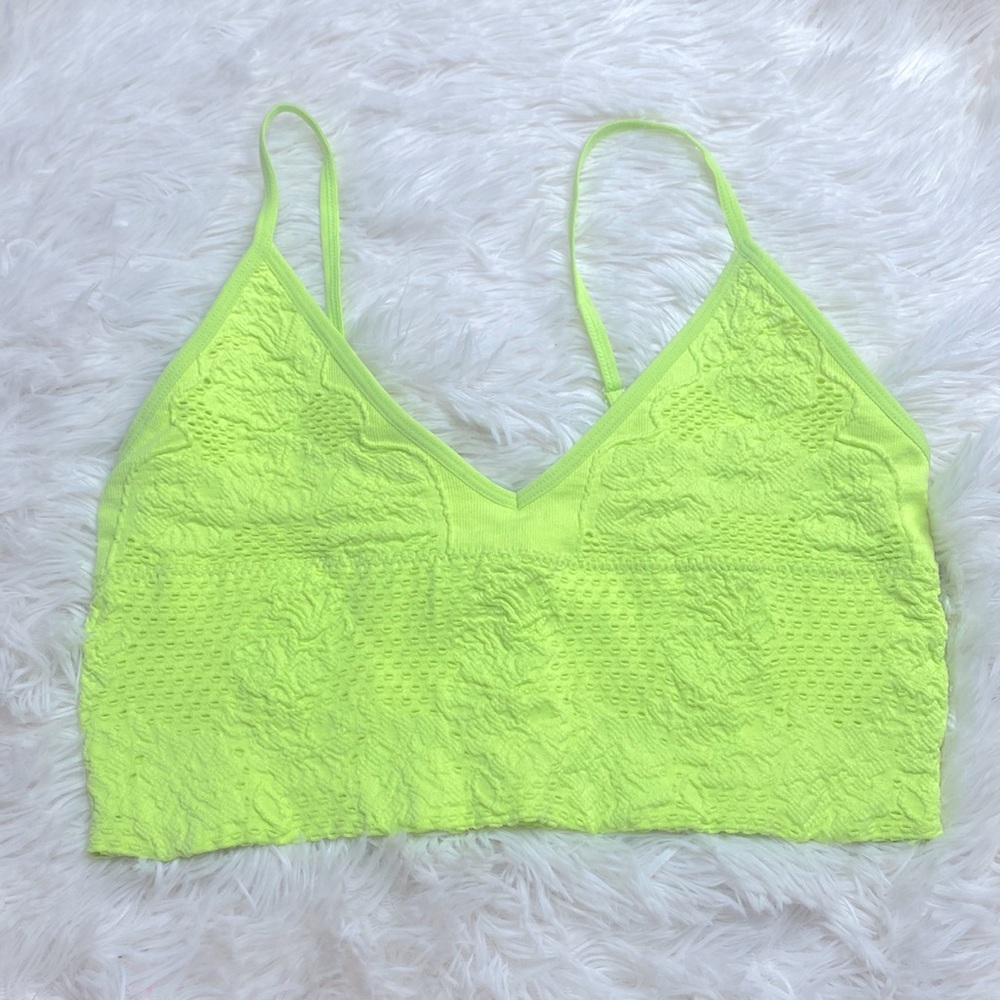 It’s Neon Green Stretchy V Neck Bralette